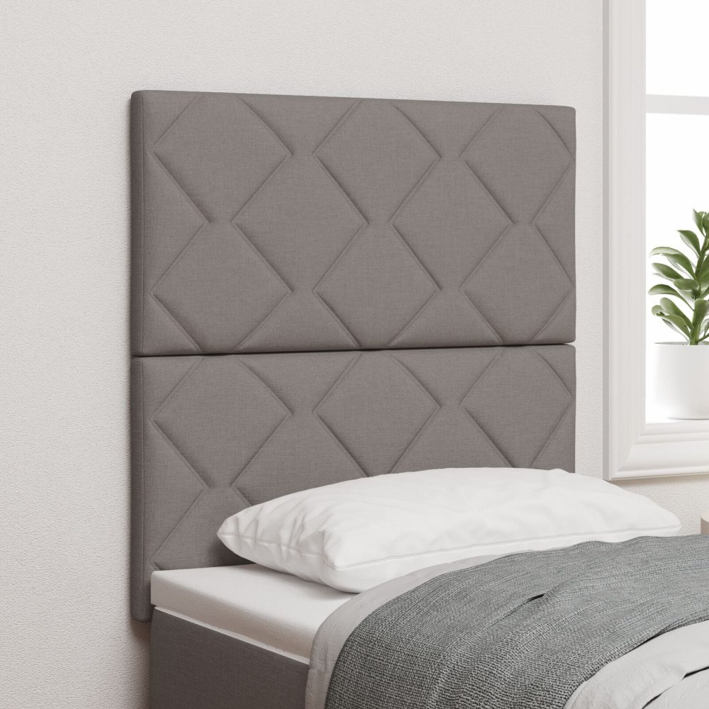 vidaXL Sänggavel diamantblockdesign taupe 80 cm tyg, vidaXL Sänggavel diamantblockdesign taupe 160 cm tyg