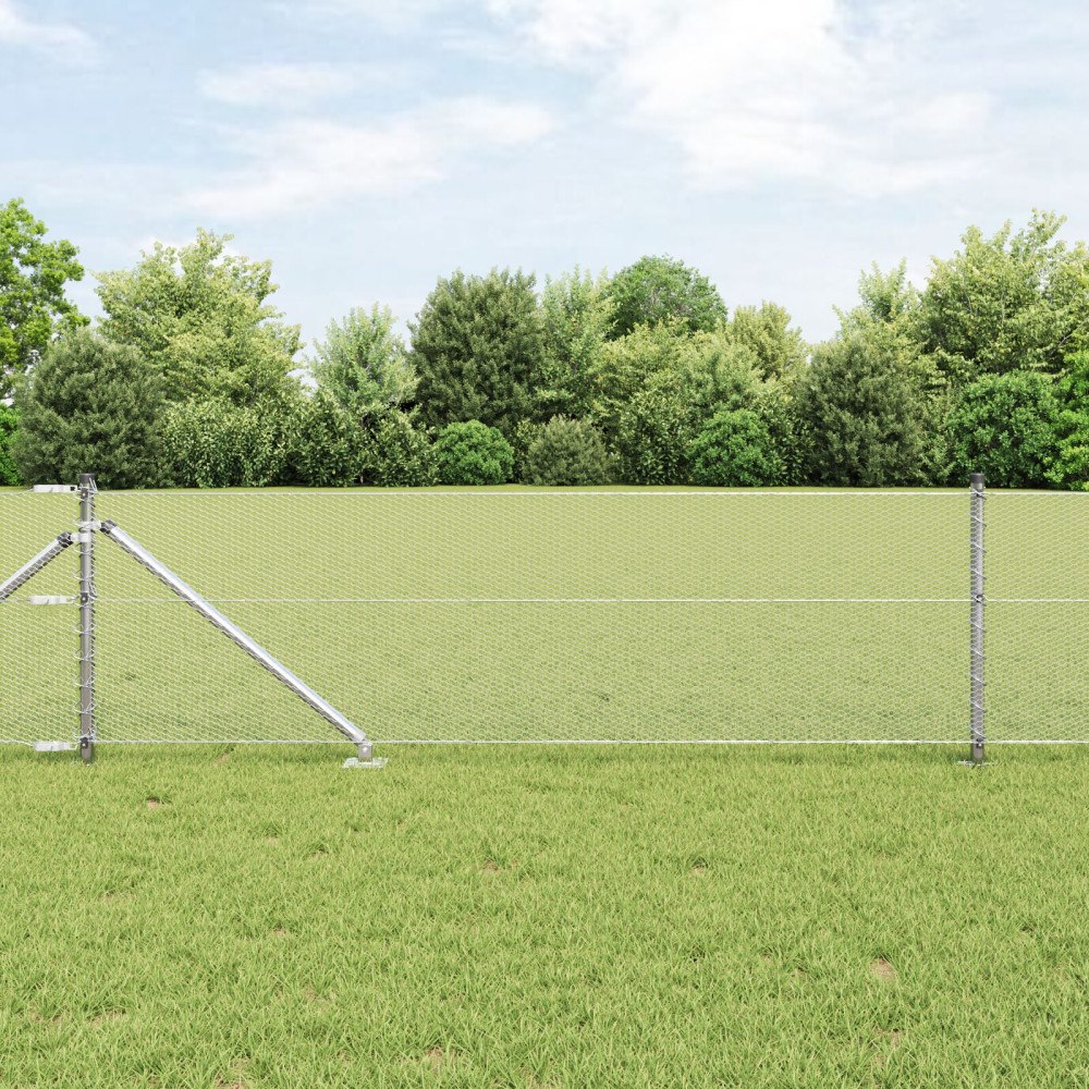 vidaXL Hexagon Stängsel 0.6x10 m Galvaniserat Stål
