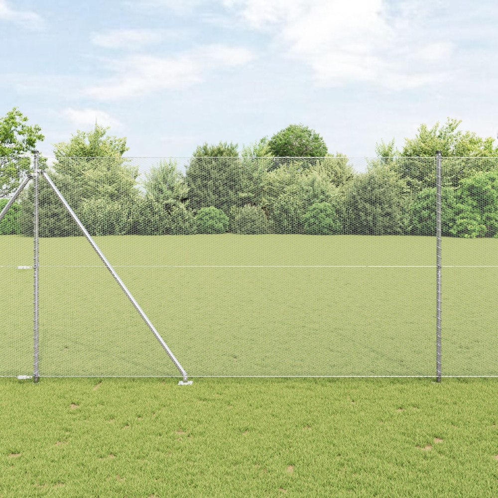 vidaXL Hexagonstaket 1.5x10 m Galvaniserat stål