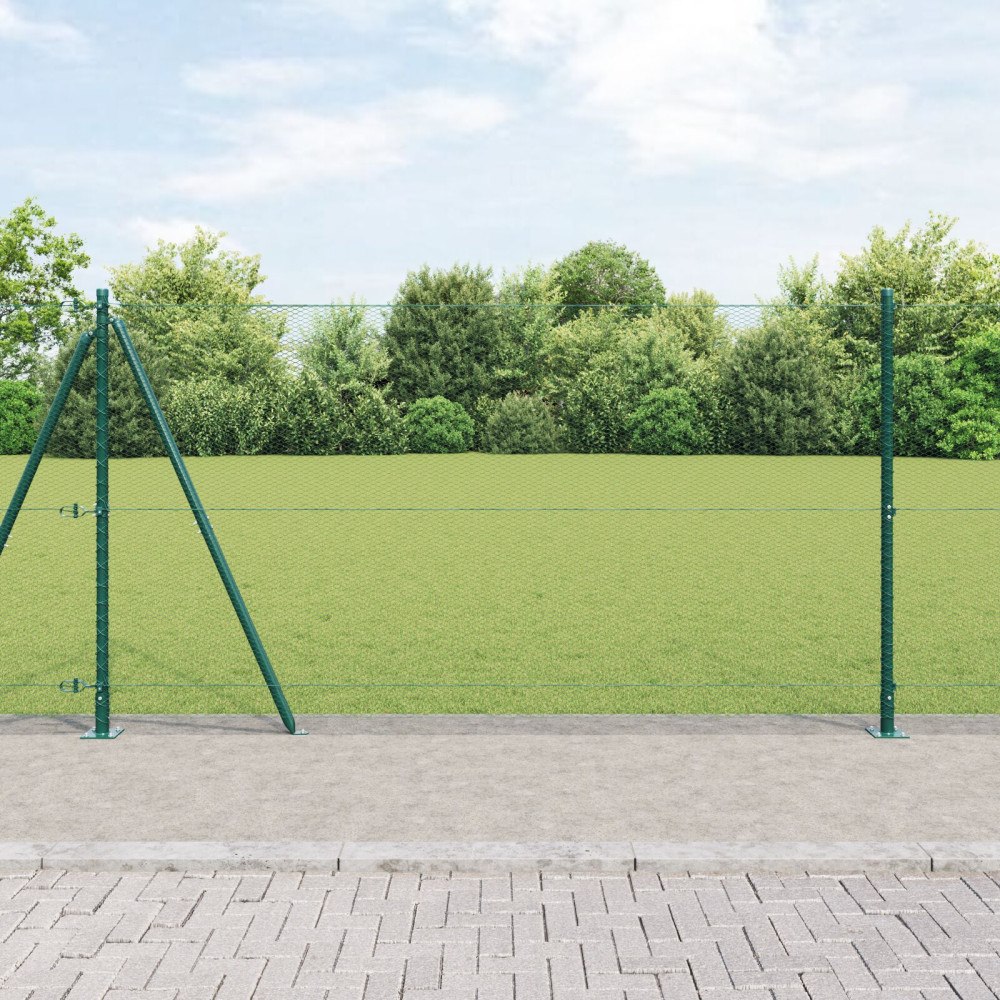 vidaXL Hexagon Fence Grön 1,2x100 m Stål