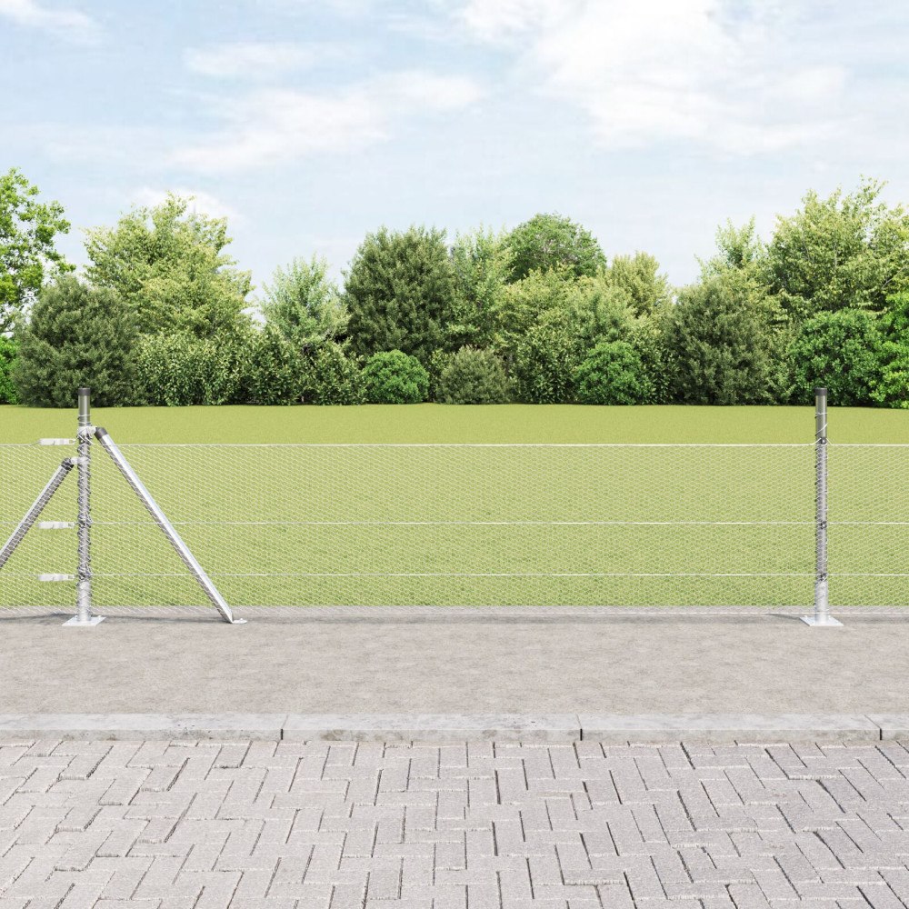 vidaXL Sexkantigt Stängsel 0,5x10 m Galvaniserat Stål