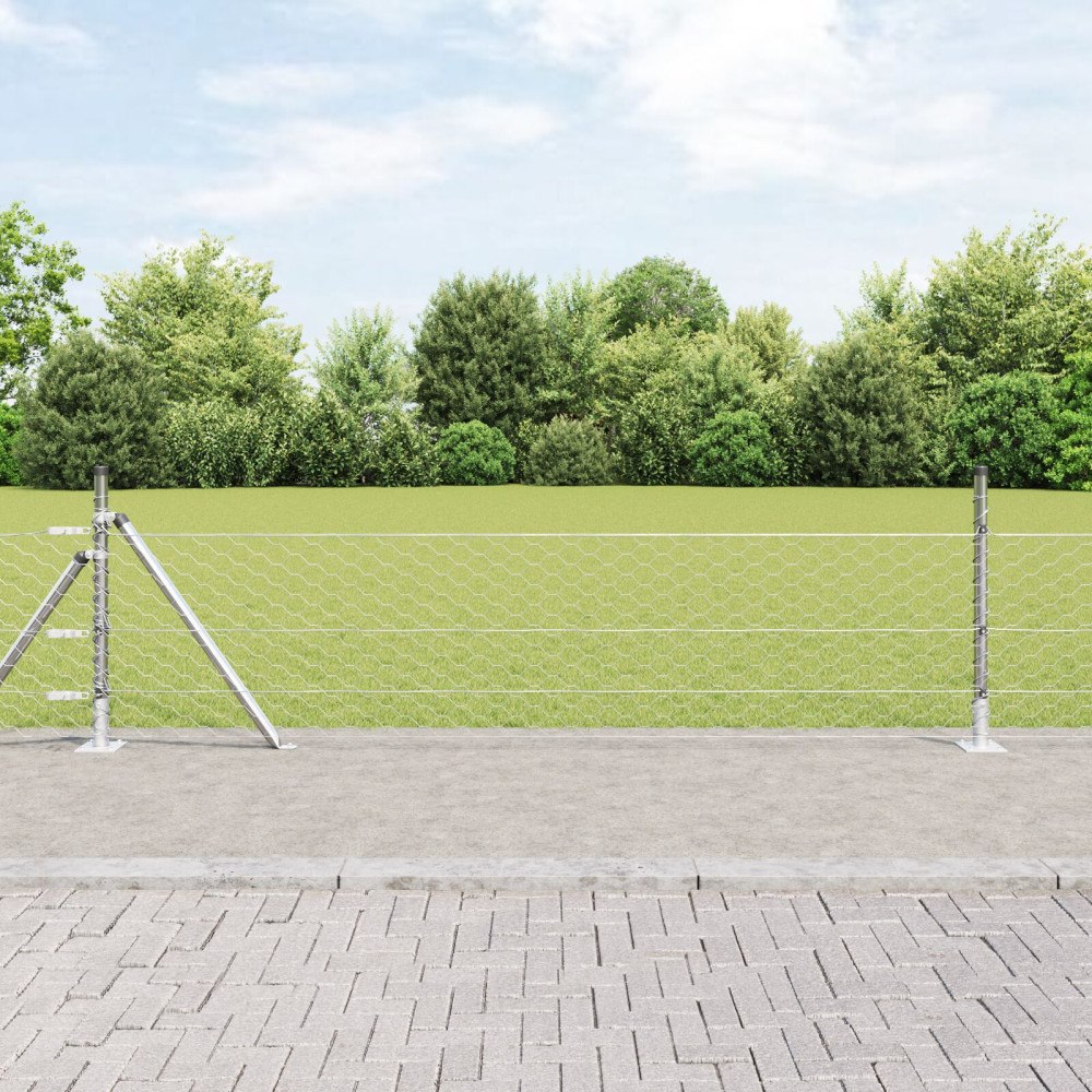 vidaXL Hexagon Stängsel 0.5x10 m Galvaniserat Stål