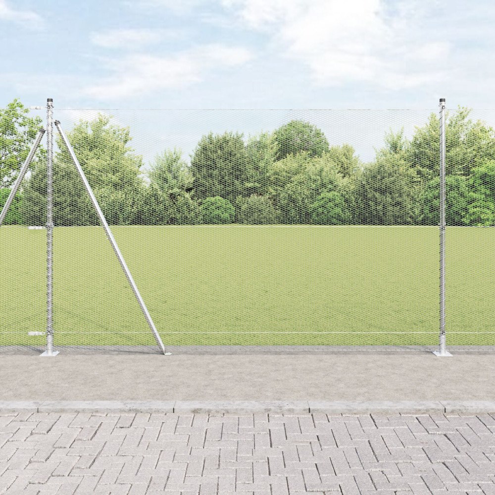 vidaXL Hexagonstängsel 1.5x10 m galvaniserat stål