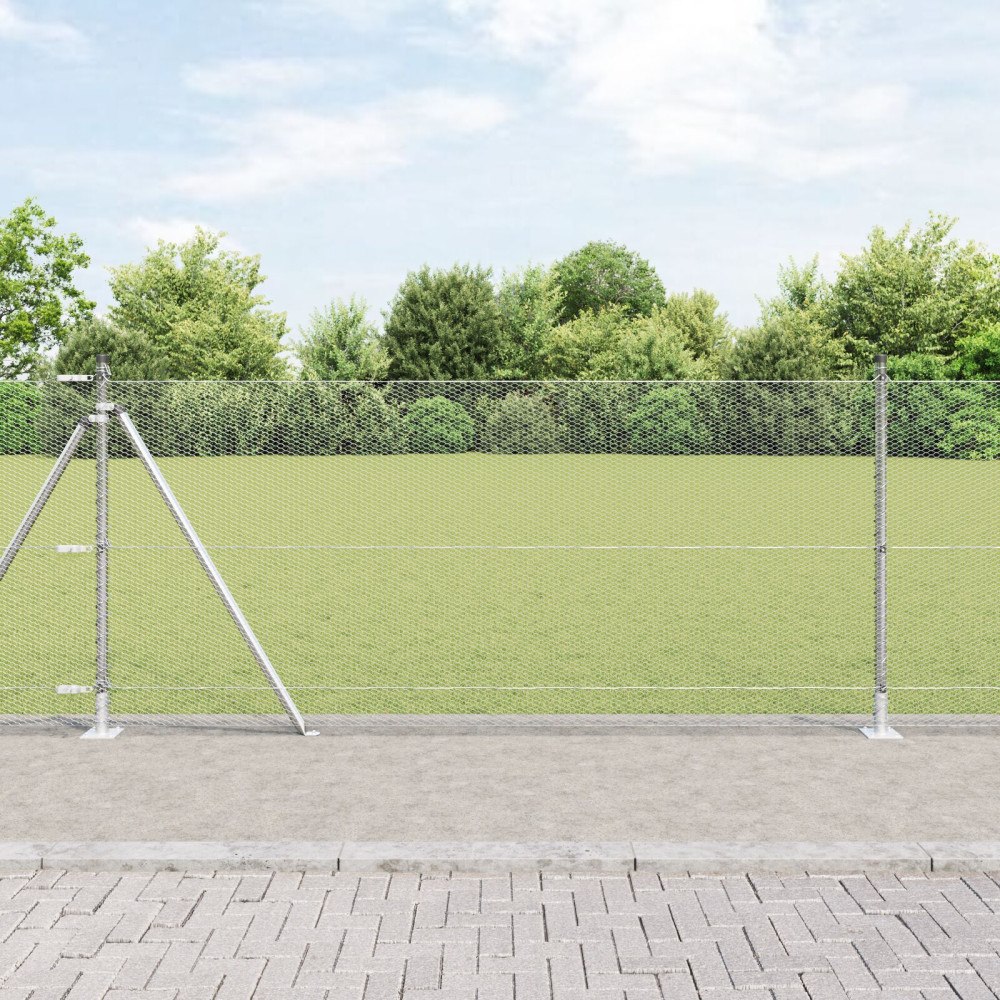 vidaXL Hexagon Staket 0.8x100 m Galvaniserat stål