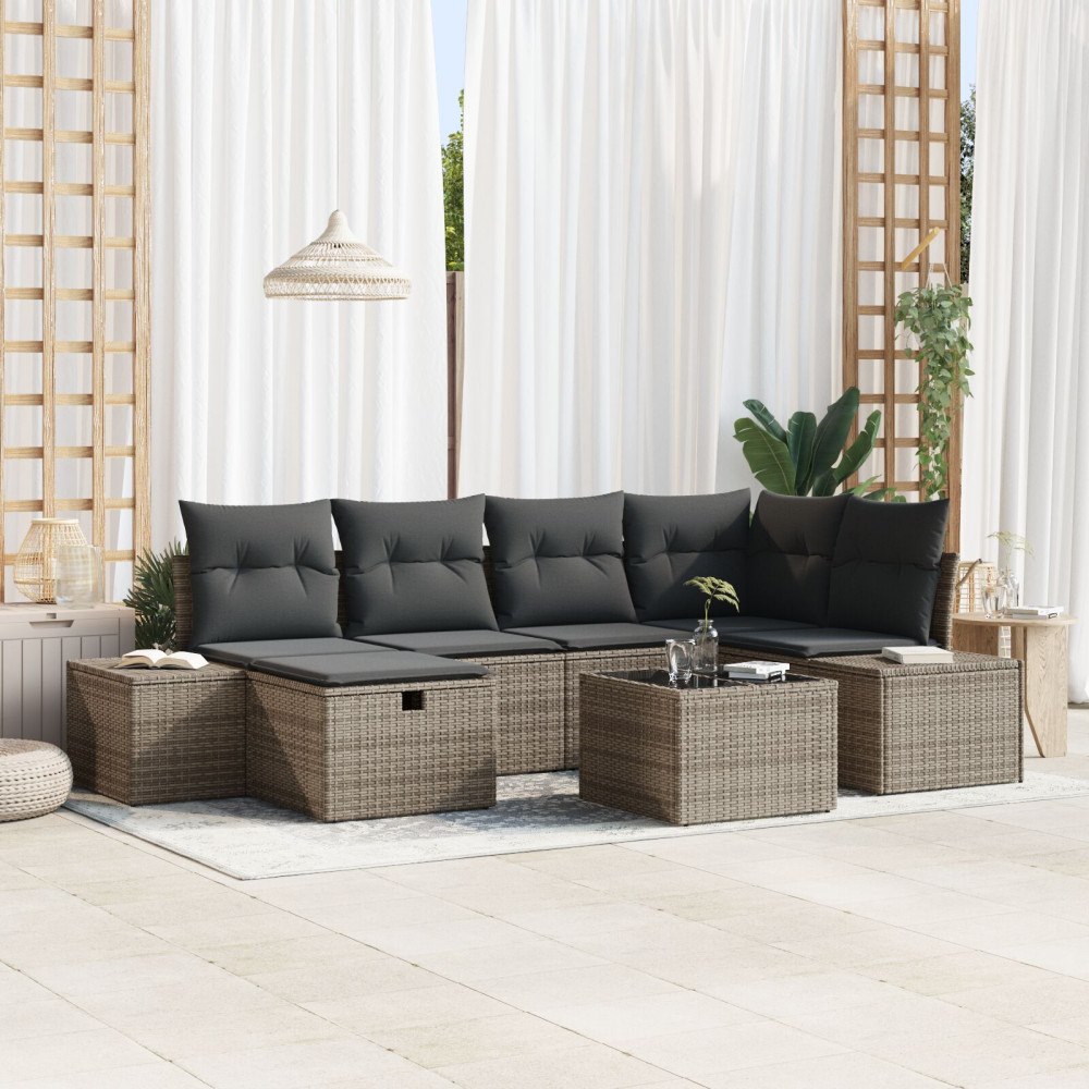 vidaXL Soffset 7 st konstrotting