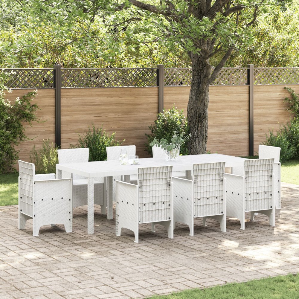 vidaXL Utebord Vitt 250x100x73 cm Poly Rattan, vidaXL Utebord Vitt 100x100x73 cm Poly Rattan, vidaXL Utebord Vitt 150x100x73 cm...
