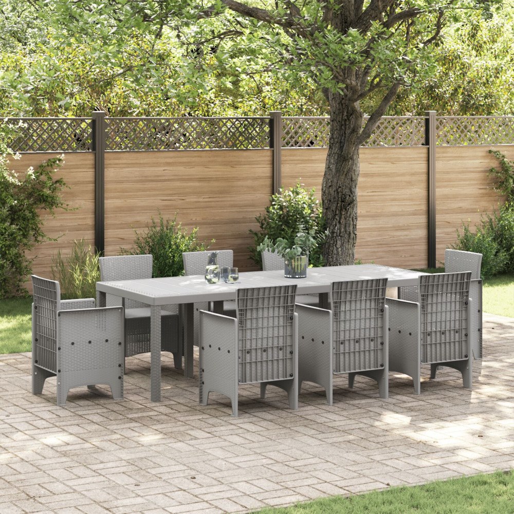 vidaXL Trädgårdsbord Ljusgrå 250x100x73 cm Poly Rattan, vidaXL Trädgårdsbord Ljusgrå 100x100x73 cm Poly Rattan, vidaXL Trädgård...