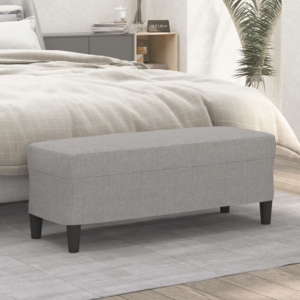 vidaXL Bänk ljusgrå 100x35x41 cm tyg