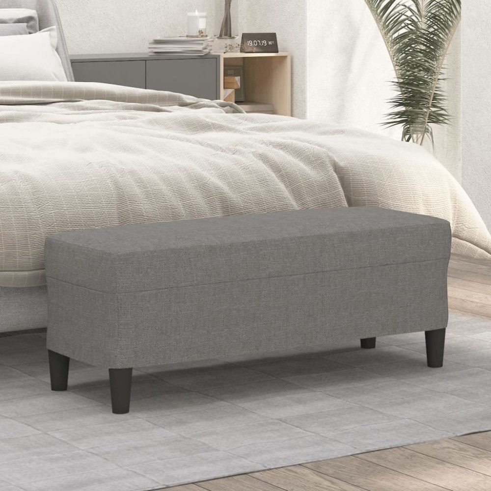 vidaXL Bänk mörkgrå 100x35x41 cm tyg
