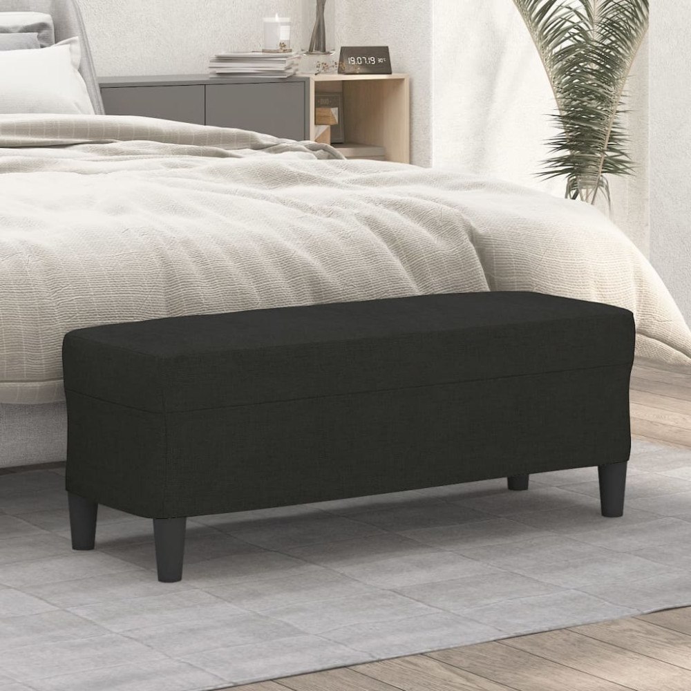 vidaXL Bänk svart 100x35x41 cm tyg