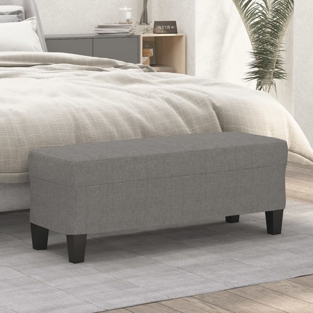 vidaXL Bänk mörkgrå 100x35x41 cm tyg