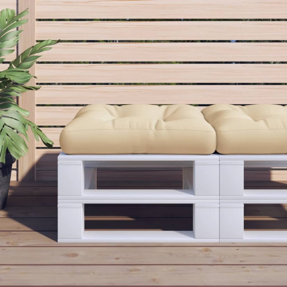 vidaXL Palldyna beige 60x61,5x10 cm tyg
