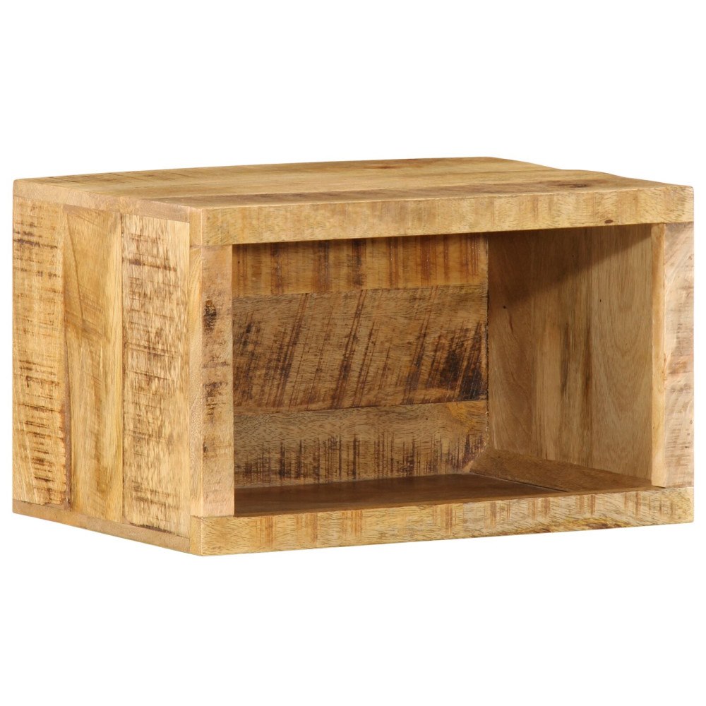 vidaXL väggmonterat nattduksbord 40x30x25 cm Massivt Trä Grovt Mango