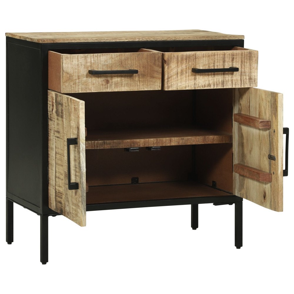vidaXL Sidebar 70x35x70 cm Solid Grovt Trä Mango