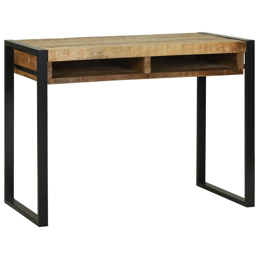 vidaXL Sminkbord med Spegel 100x50x75 cm Solid Grovt Mangoträ