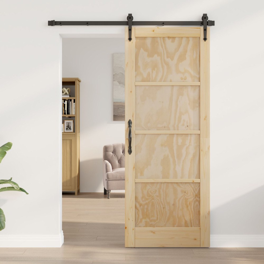vidaXL Inomhusdörr "ORKDAL" 78x202x4 cm Massiv Trä Pine