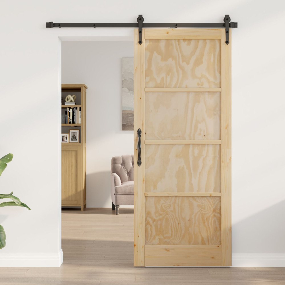 vidaXL Inredningsdörr "ORKDAL" 83x202x4 cm Massiv trä Furu