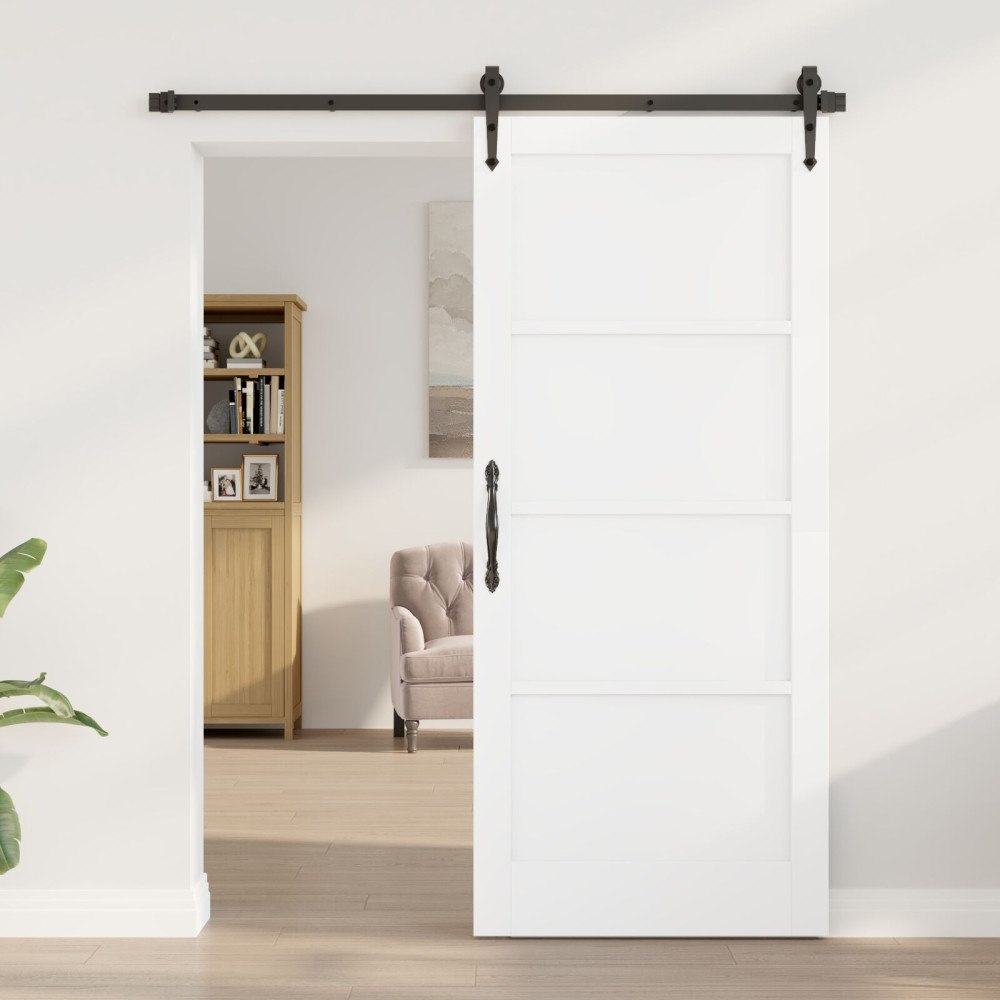 vidaXL inomhus dörr 'ORKDAL'vit 86x198.5x4 cm massiv träfuru