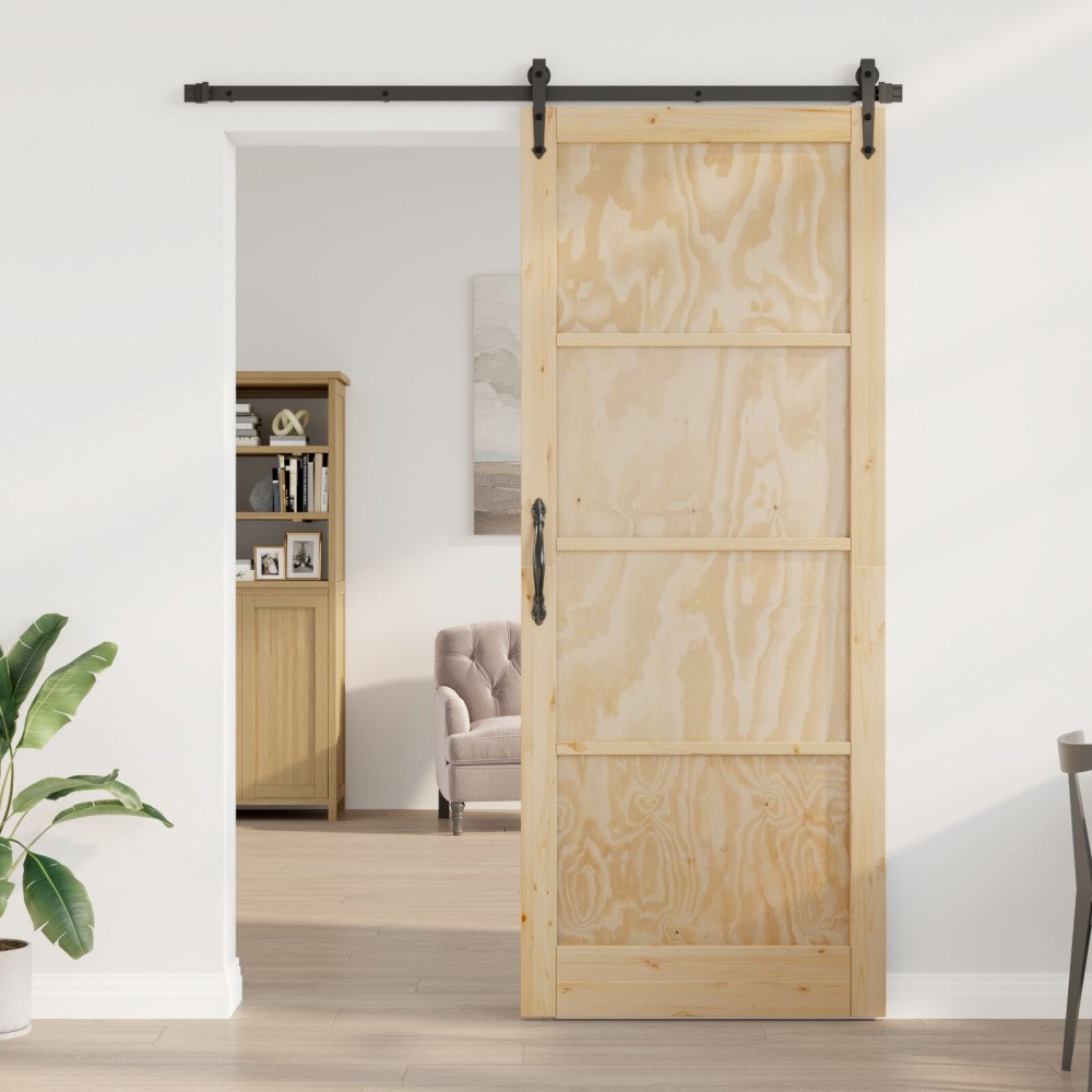 vidaXL Innerdörr "ORKDAL" 93x232x4 cm Massiv Trädörr Pine