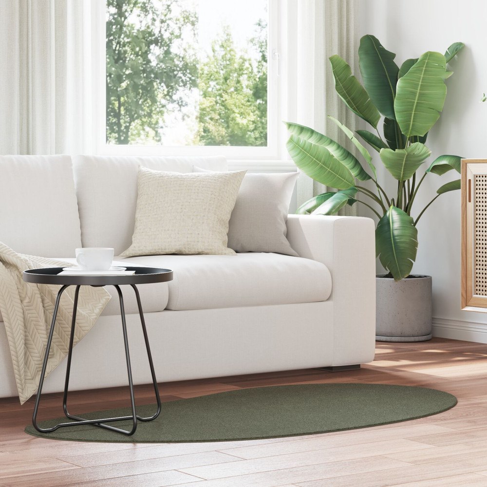 vidaXL Områdesmatta Skoggrön 80x150 cm Polyester Halkfri