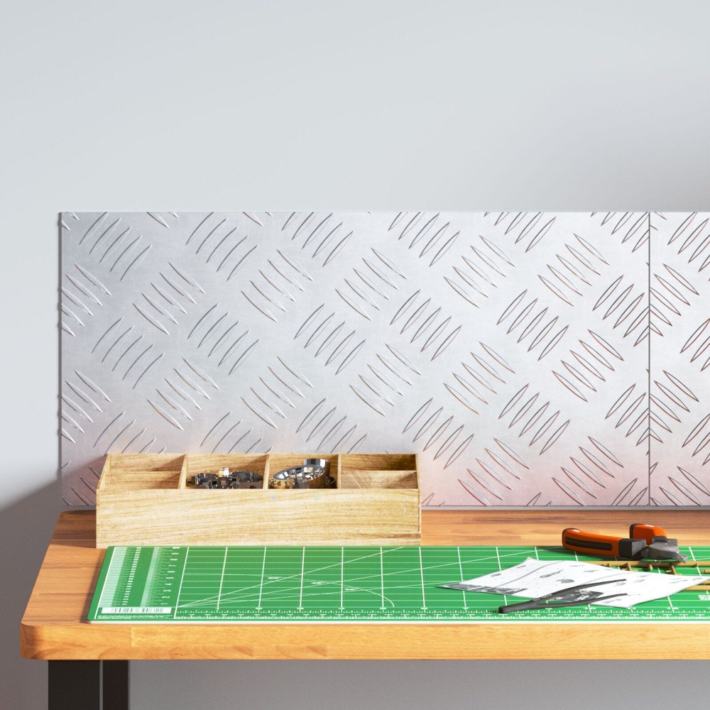 vidaXL Aluminiumribbade plattor 2 st Halkfria 50x25 cm