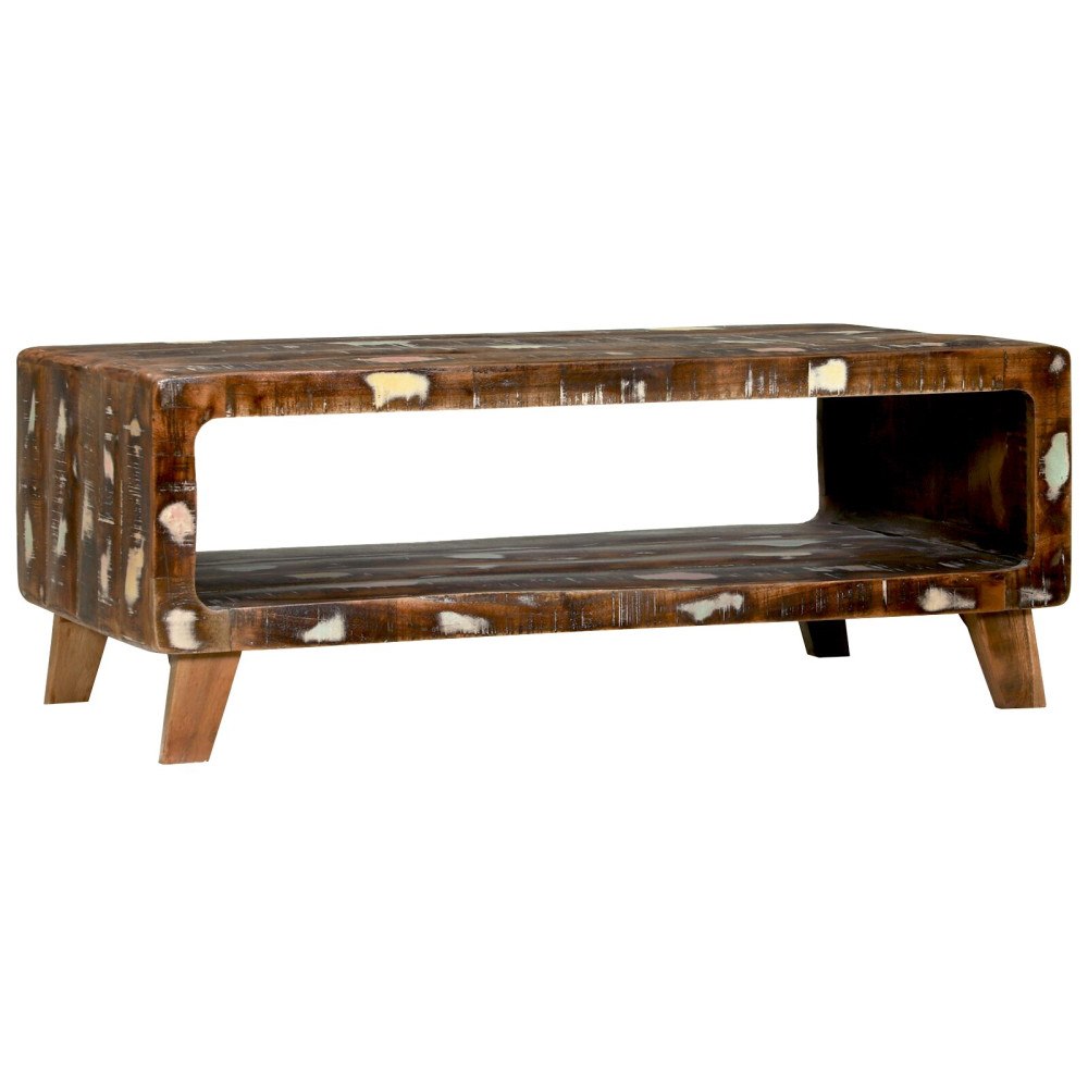 vidaXL Kaffe Bord 90x50x35 cm Solidt Återvunnet Trä