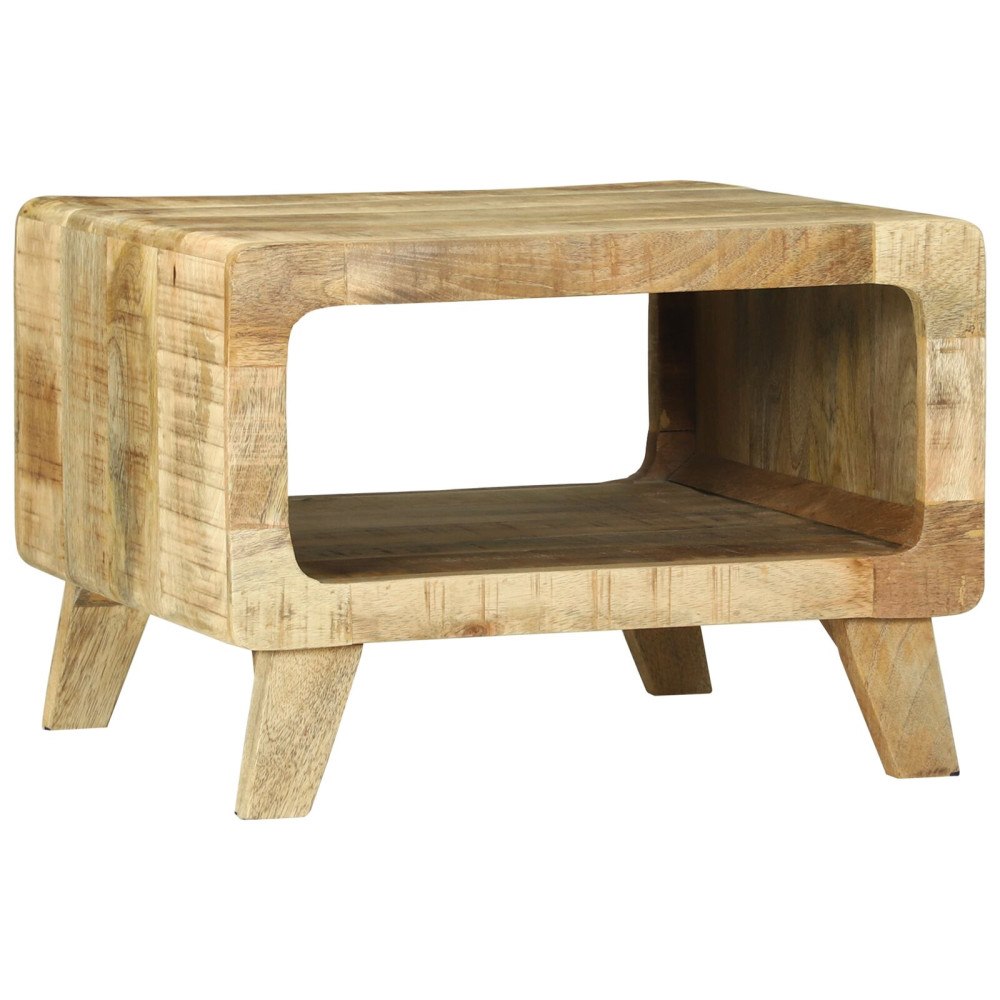 vidaXL Kaffeebord 50x50x35 cm Massivt Grovt Mangoträ