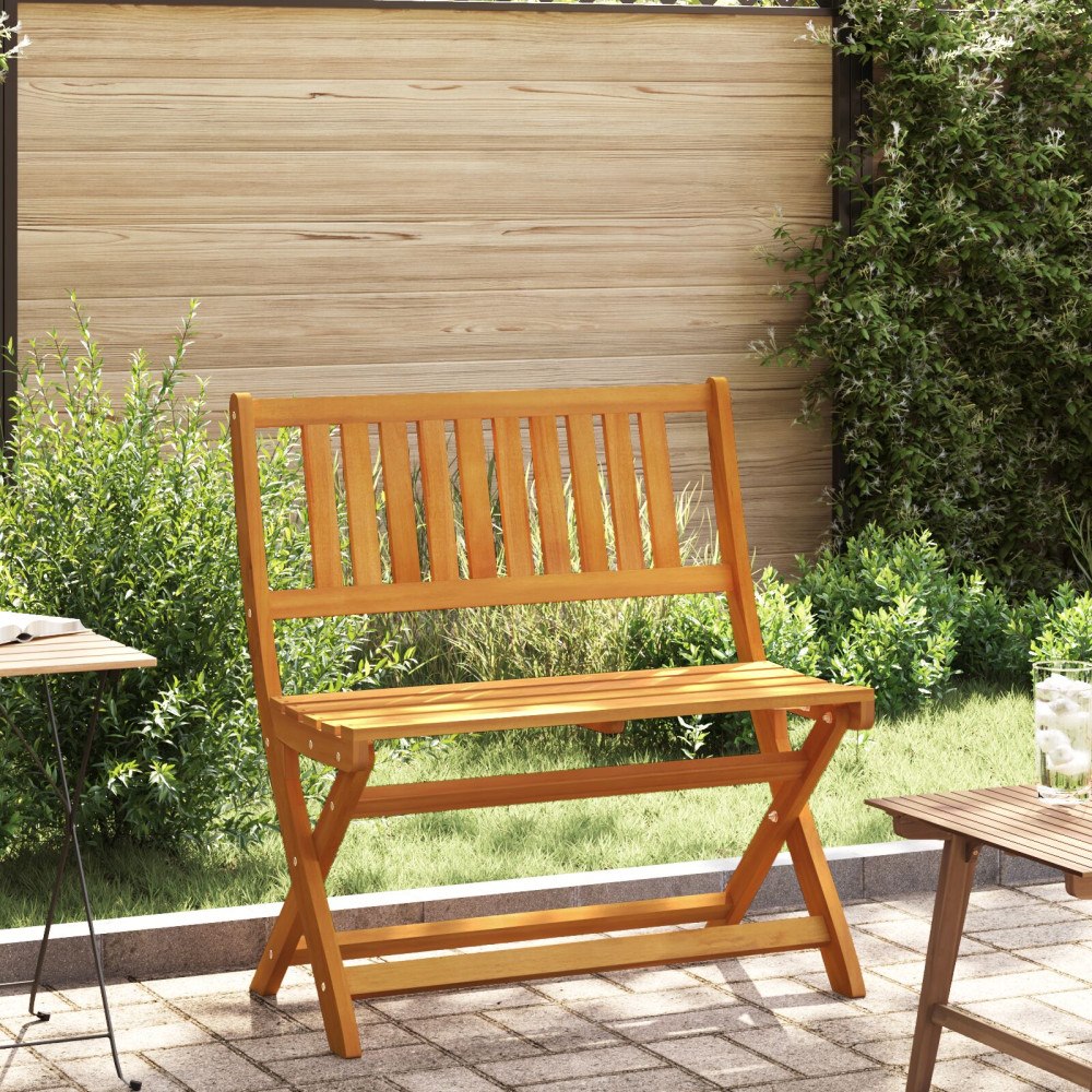 vidaXL Fällbara Trädgårdsbänk 80x46x85 cm Massivt Akaciaträ