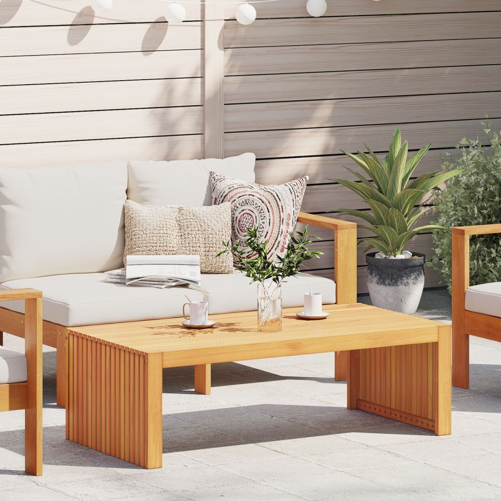 vidaXL Trädgård Kaffe Bord 110x55x35 cm Solid Trä Acacia