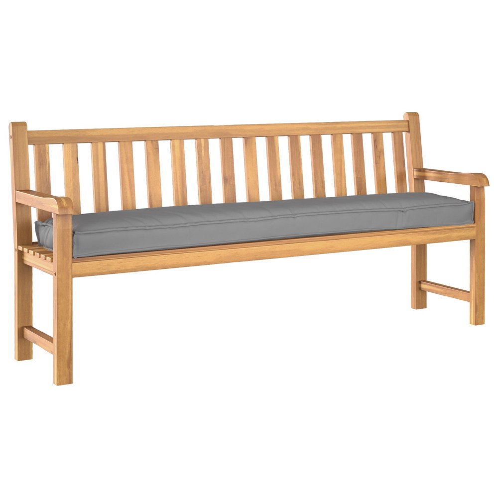 vidaXL Pallkudde för Bänk Grå 180x40x8 cm Oxford Tyg