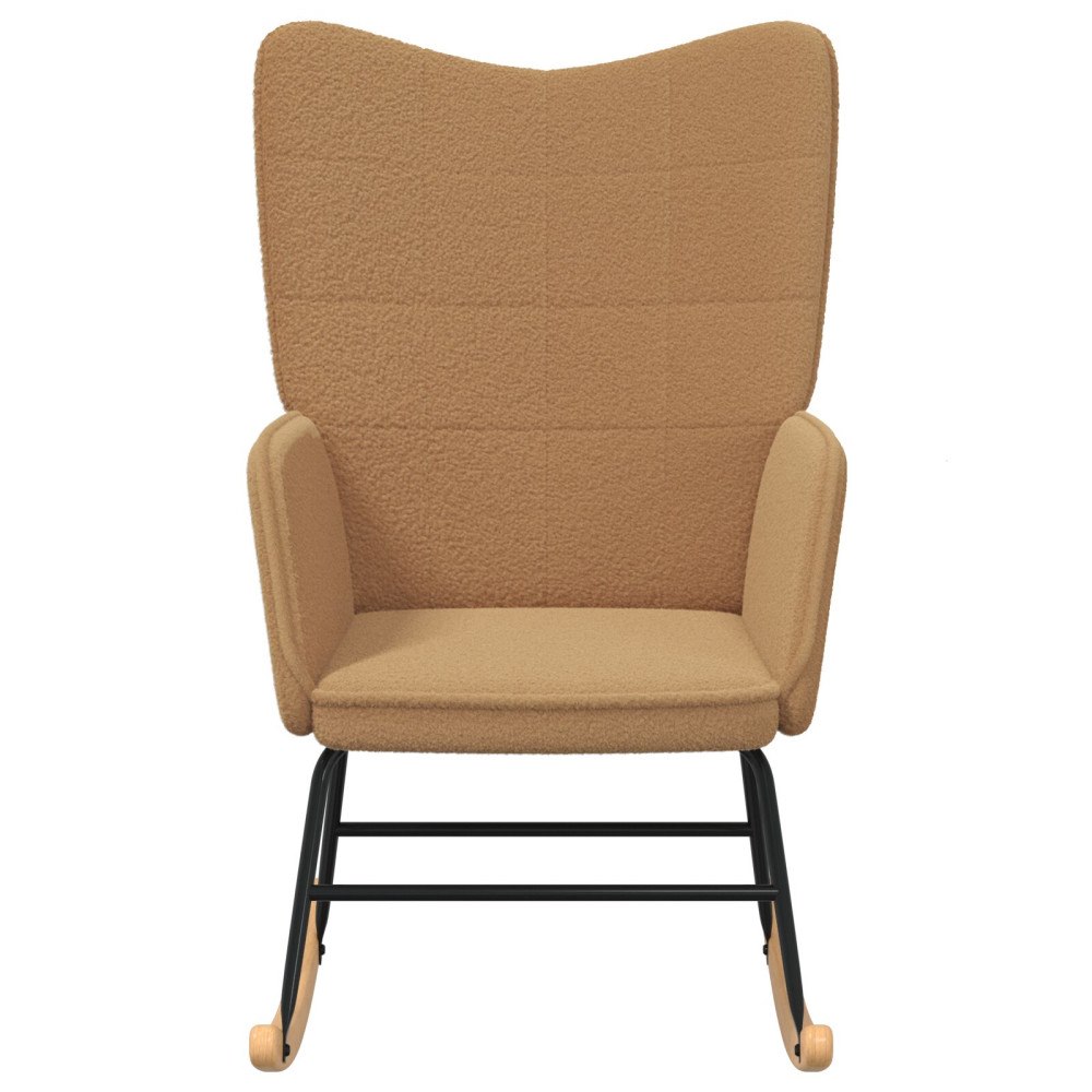 vidaXL Avkopplande Stol Beige Lockig Ull-liknande Tyg