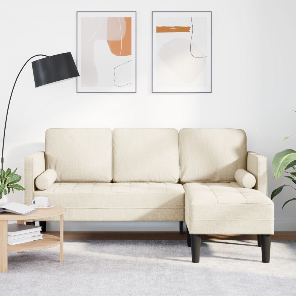 vidaXL 3-sits L-formad soffa Linne 160 cm