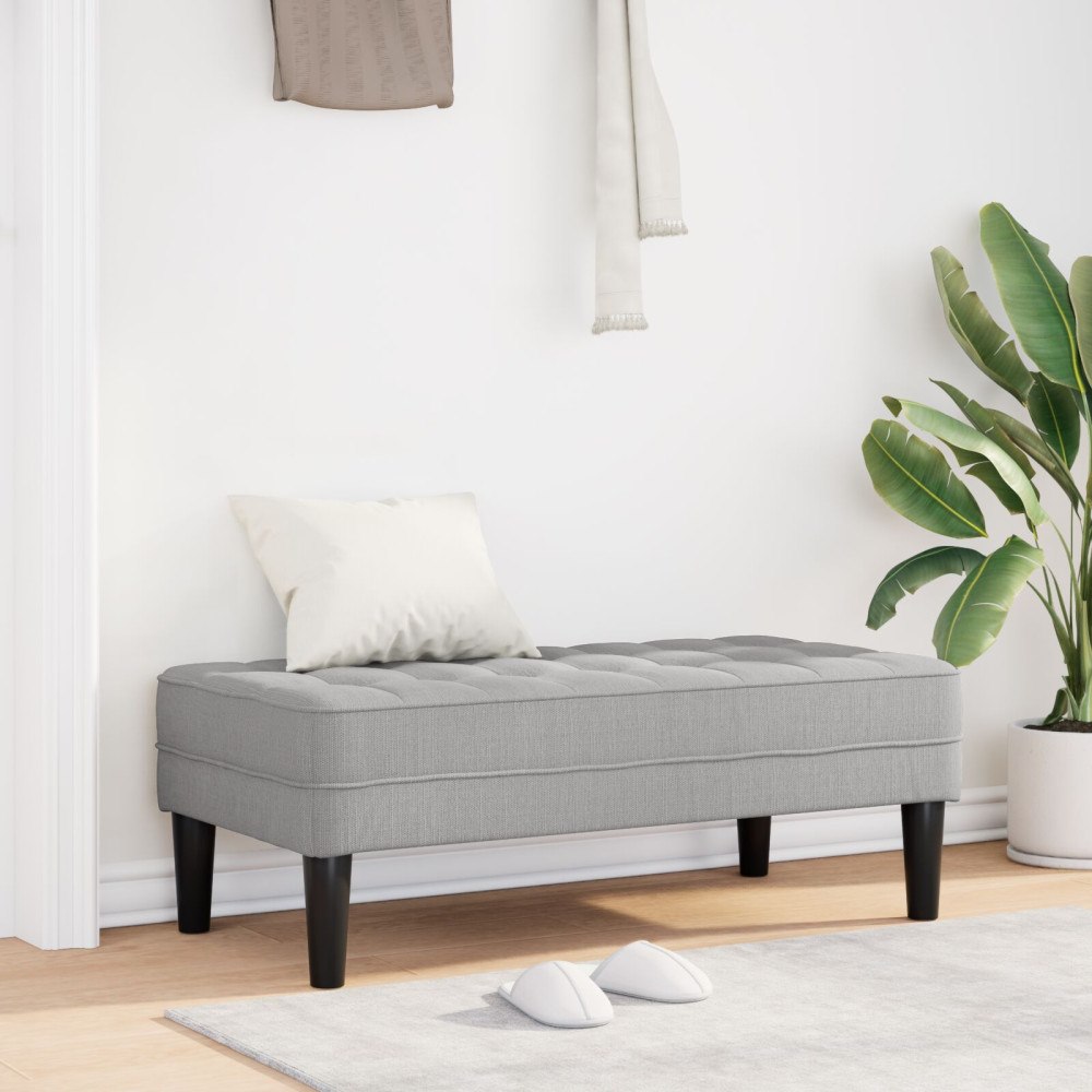 vidaXL Bänk Molngrå 113x57x39 cm Tyg