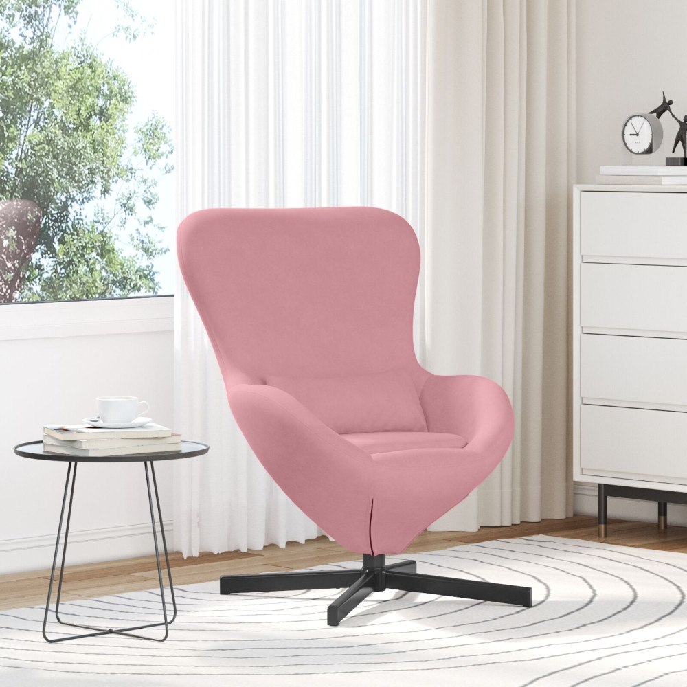 vidaXL Äggfåtölj i rosa sammet
