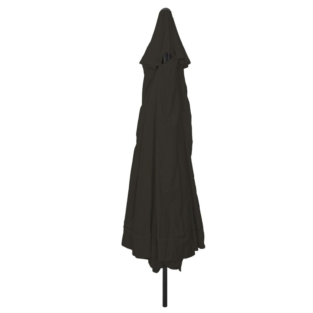 vidaXL Trädgårdsparasol ø395x245 cm Svart