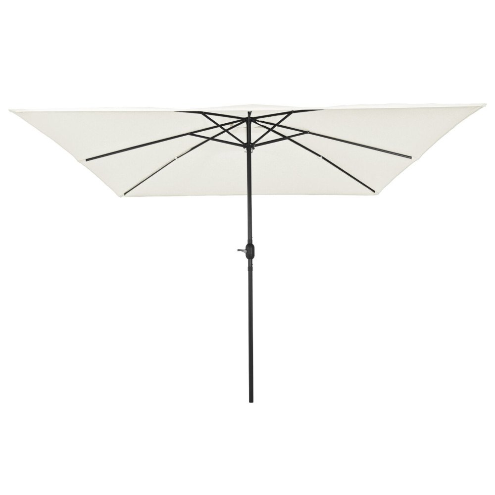 vidaXL Fyrkantig Trädgårdsparasol 295x245 cm Sandvit
