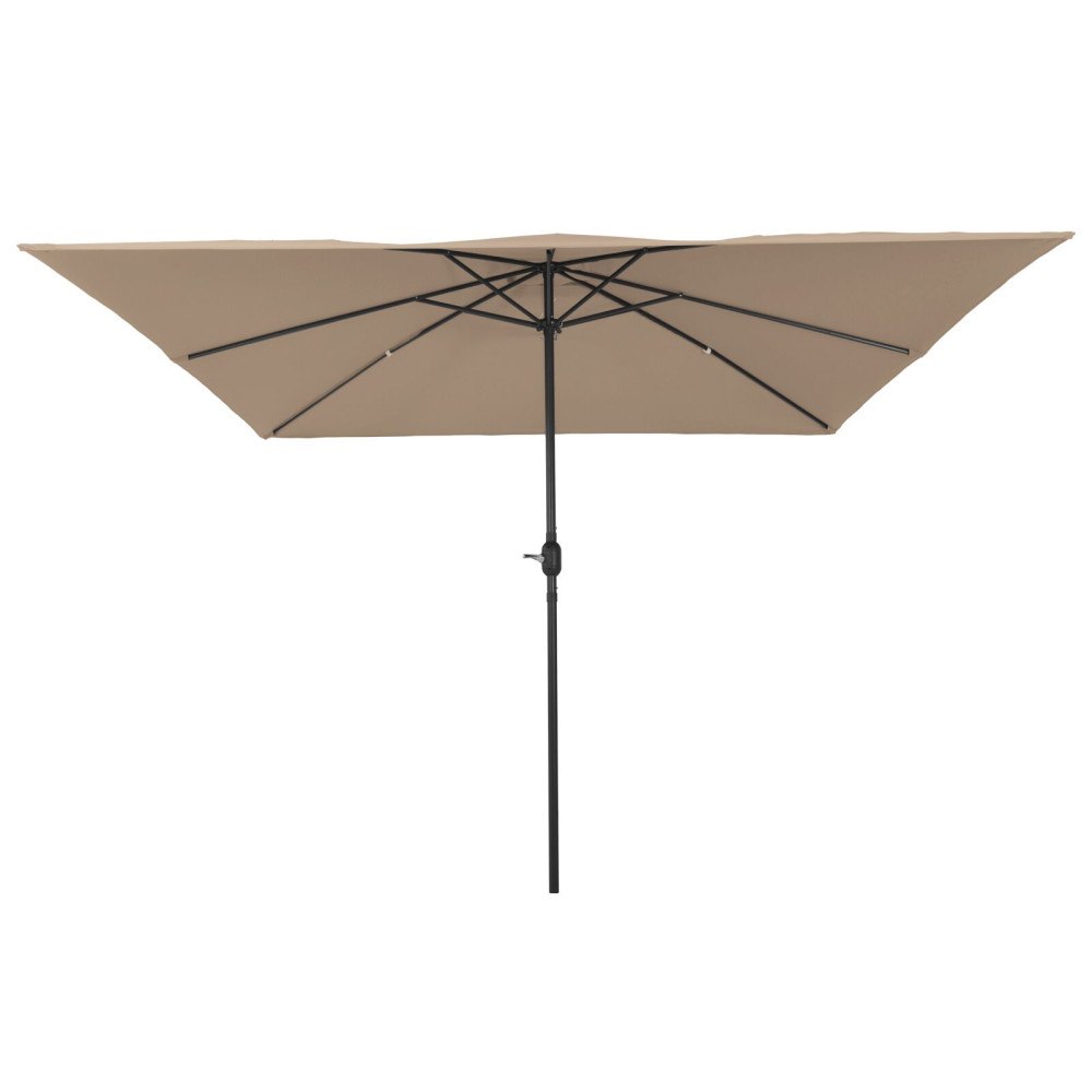 vidaXL Fyrkantigt Trädgårdsparaply 295x245 cm Taupe