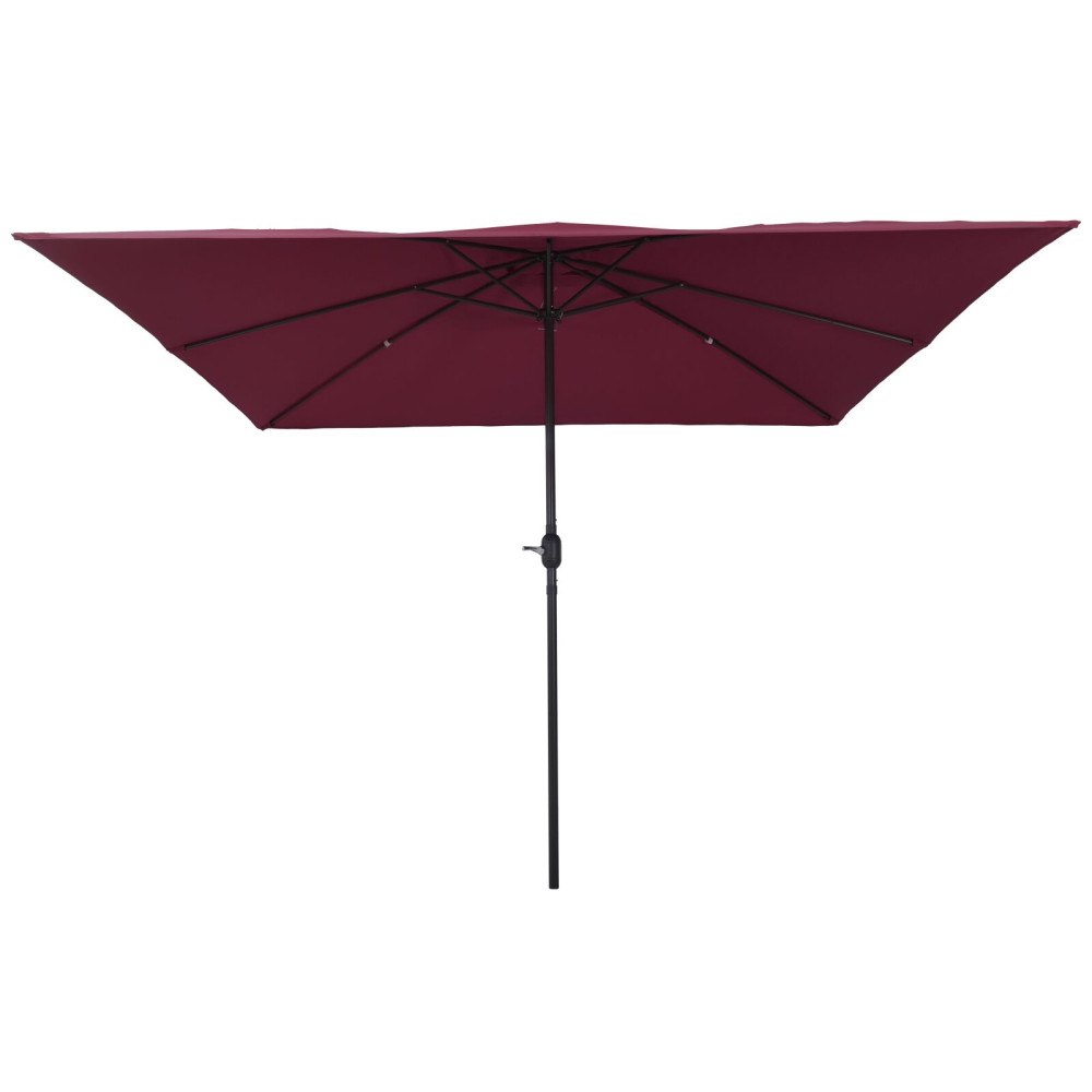 vidaXL Trädgårdsparasol Röd och Svart 295 x 295 x 245 cm