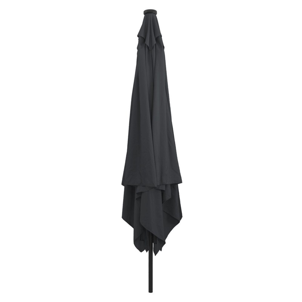 vidaXL Fyrkantig Trädgårdspaviljong med LED-lampor 295x245 cm Antracit