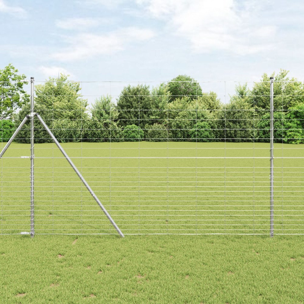 vidaXL Fältstängsel 1.6x10 m Galvaniserat stål