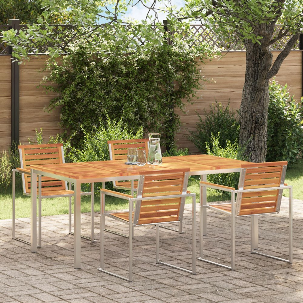vidaXL Utomhusmatbord 180x90x75 cm Massivt Akaciaträ