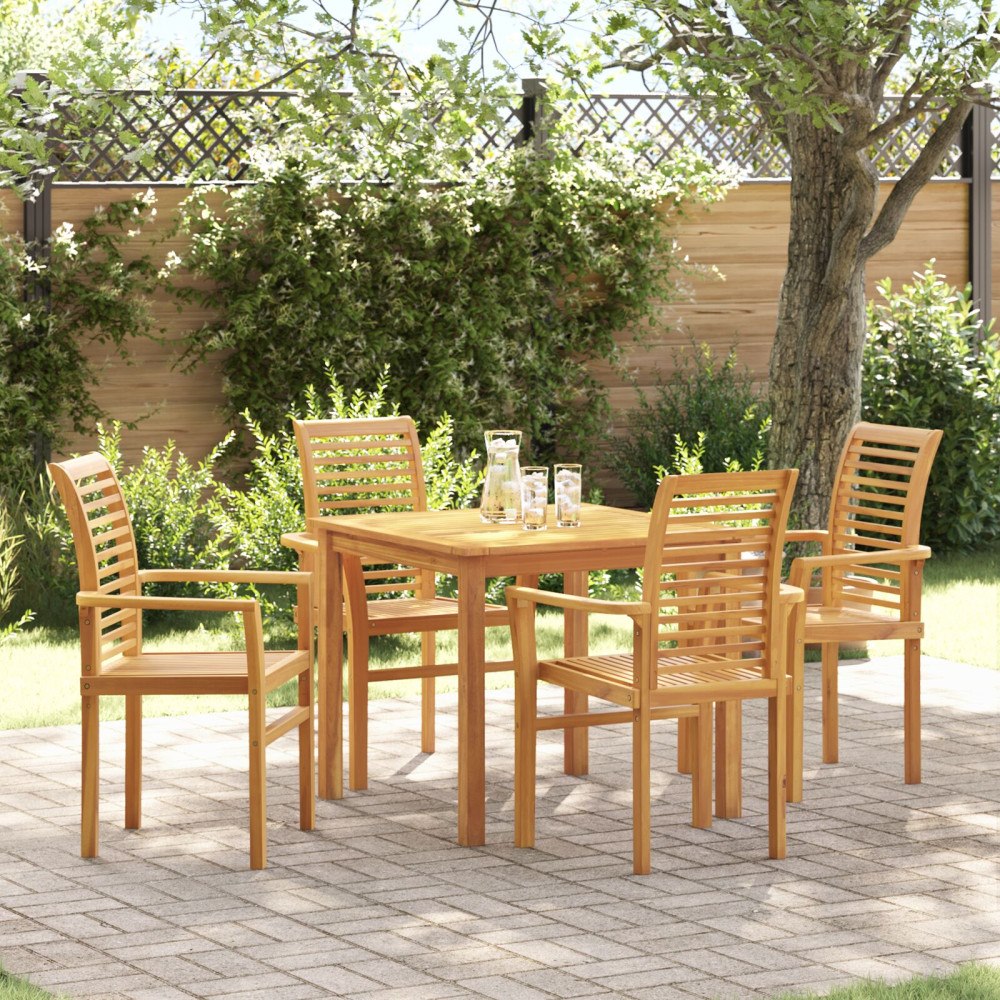 vidaXL Staplingsbar Trädgårdsstol Brun 62.5 x 54.5 x 95.5 cm