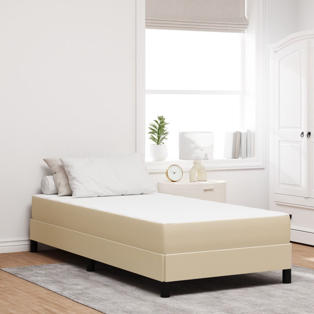 vidaXL Sängmadrass med madrass Grön 90 x 190 cm tyg