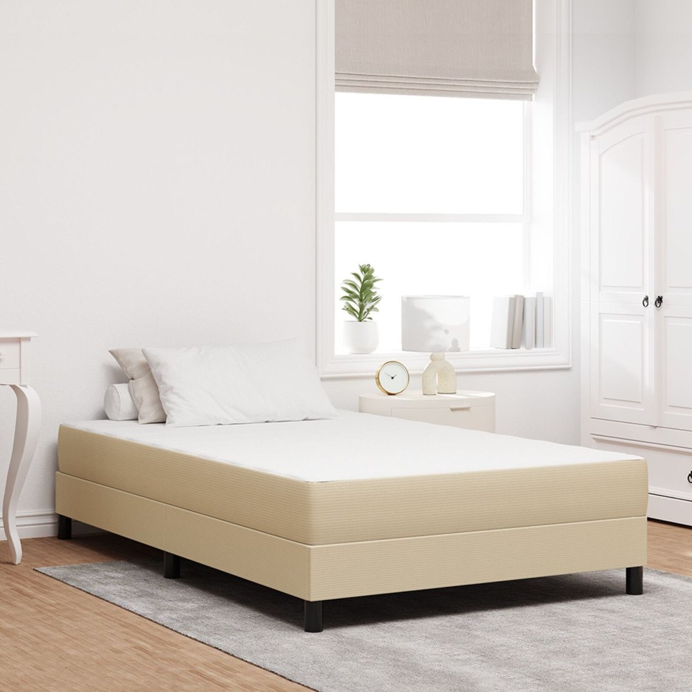 vidaXL Sängmadrass med madrass Grön 120 x 200 cm tyg