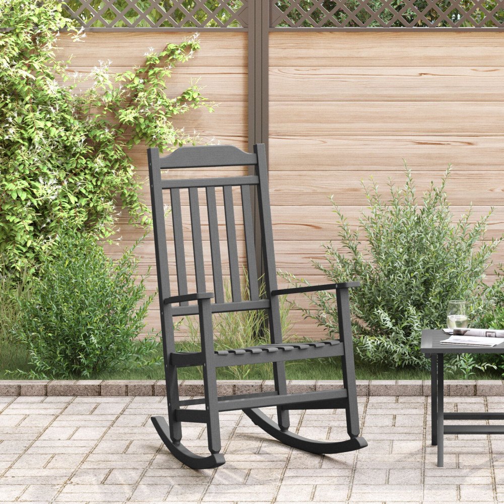vidaXL Gungstol Svart 65 x 84 x 114 cm polyeten