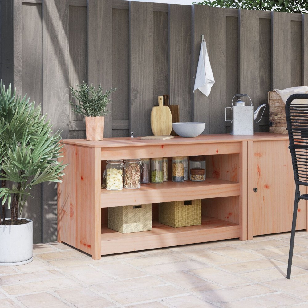 vidaXL Utomhus Kökskåp 106x55x64 cm Massivt trä Douglas