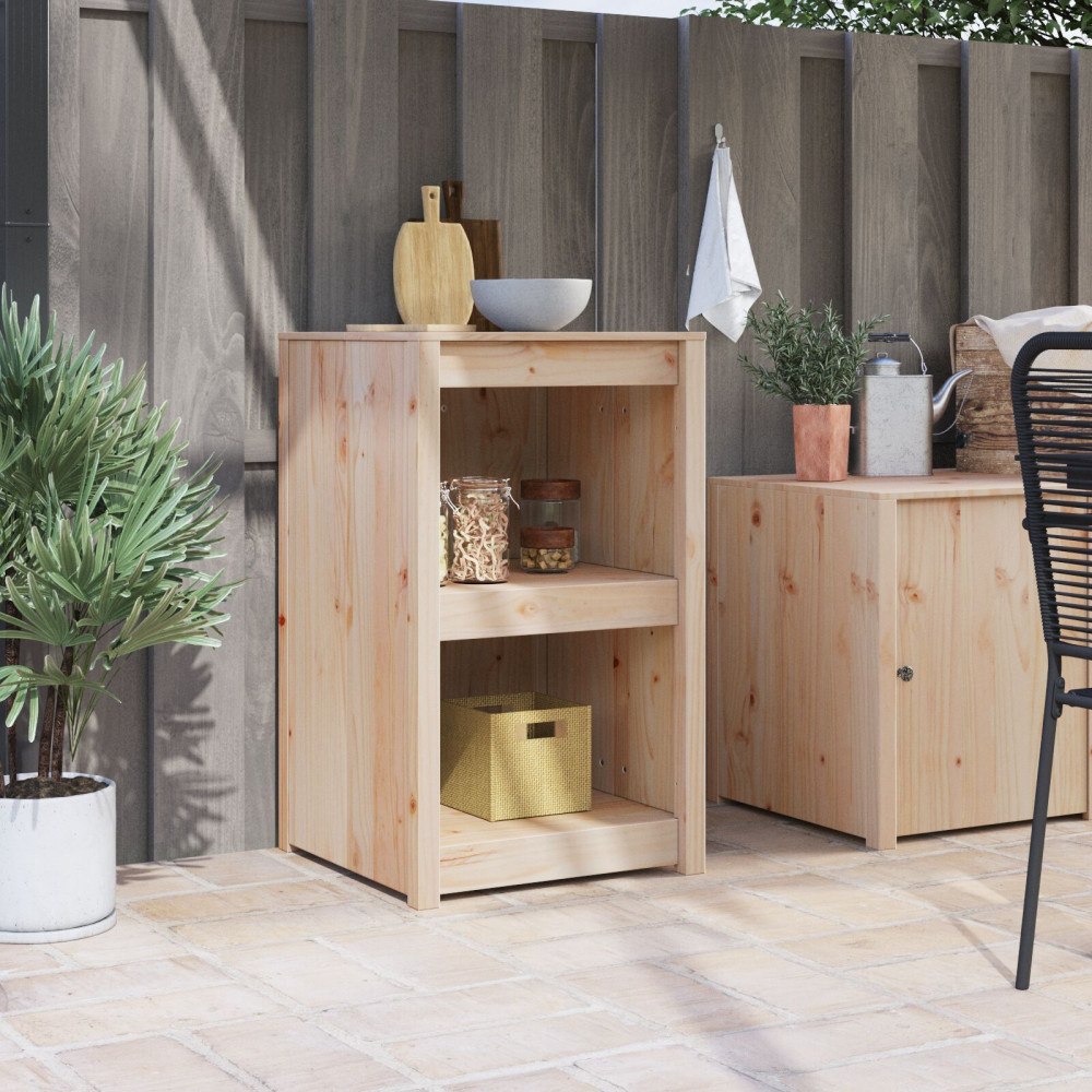 vidaXL Uteplats Köksskåp 55x55x92 cm Solid Tall