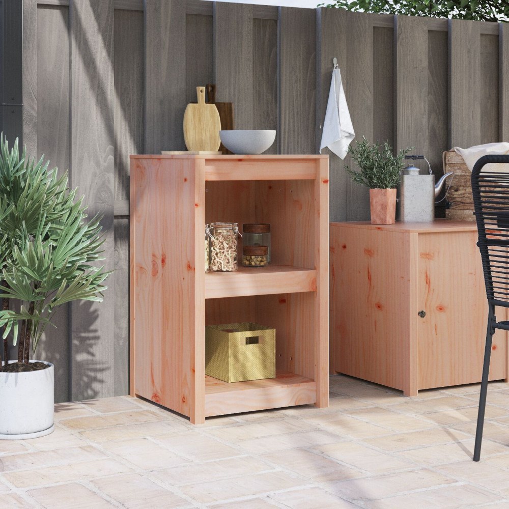 vidaXL Utomhusköksskåp 55x55x92 cm Massiv trä Douglas
