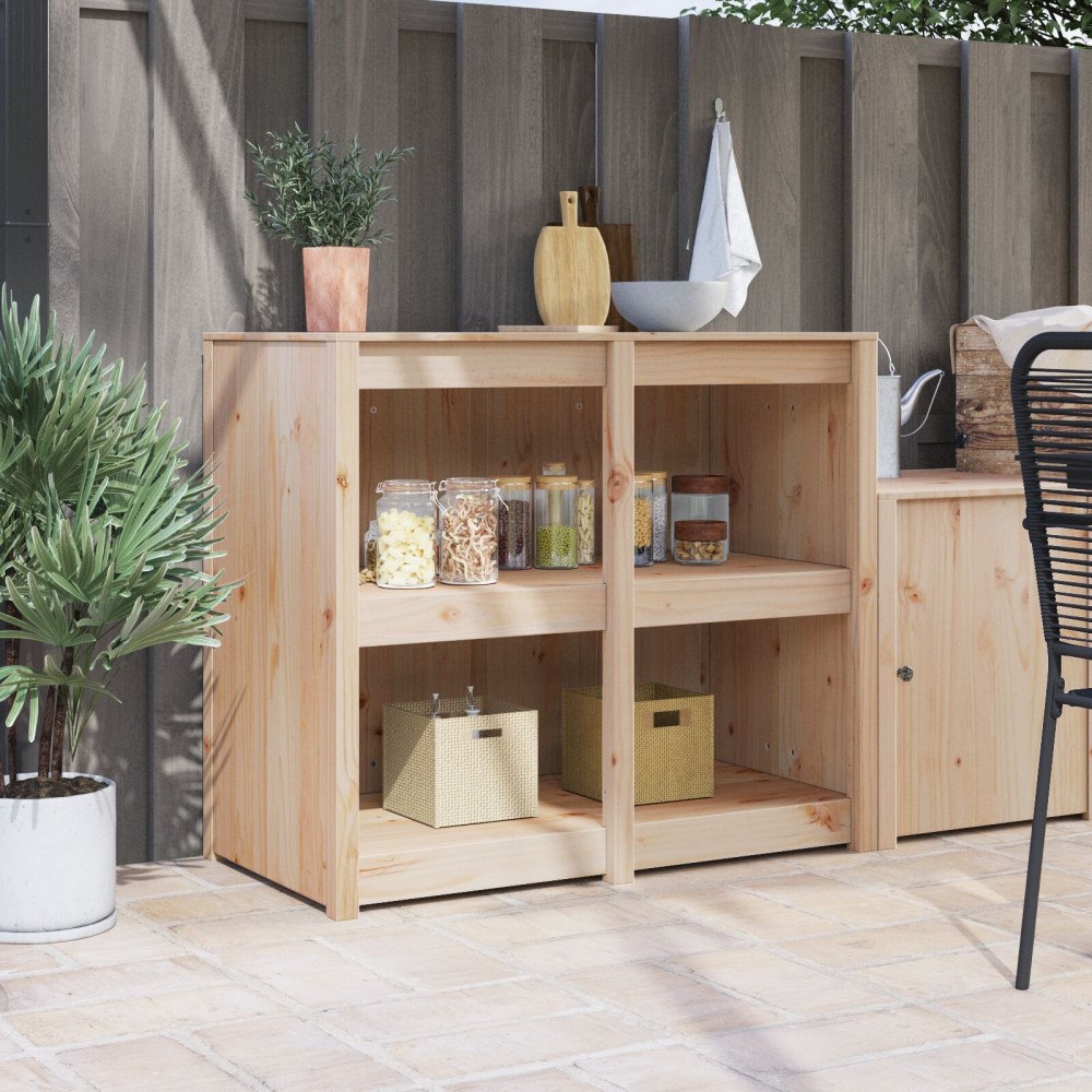 vidaXL Uteplats Köksskåp 106x55x92 cm Solid Furu