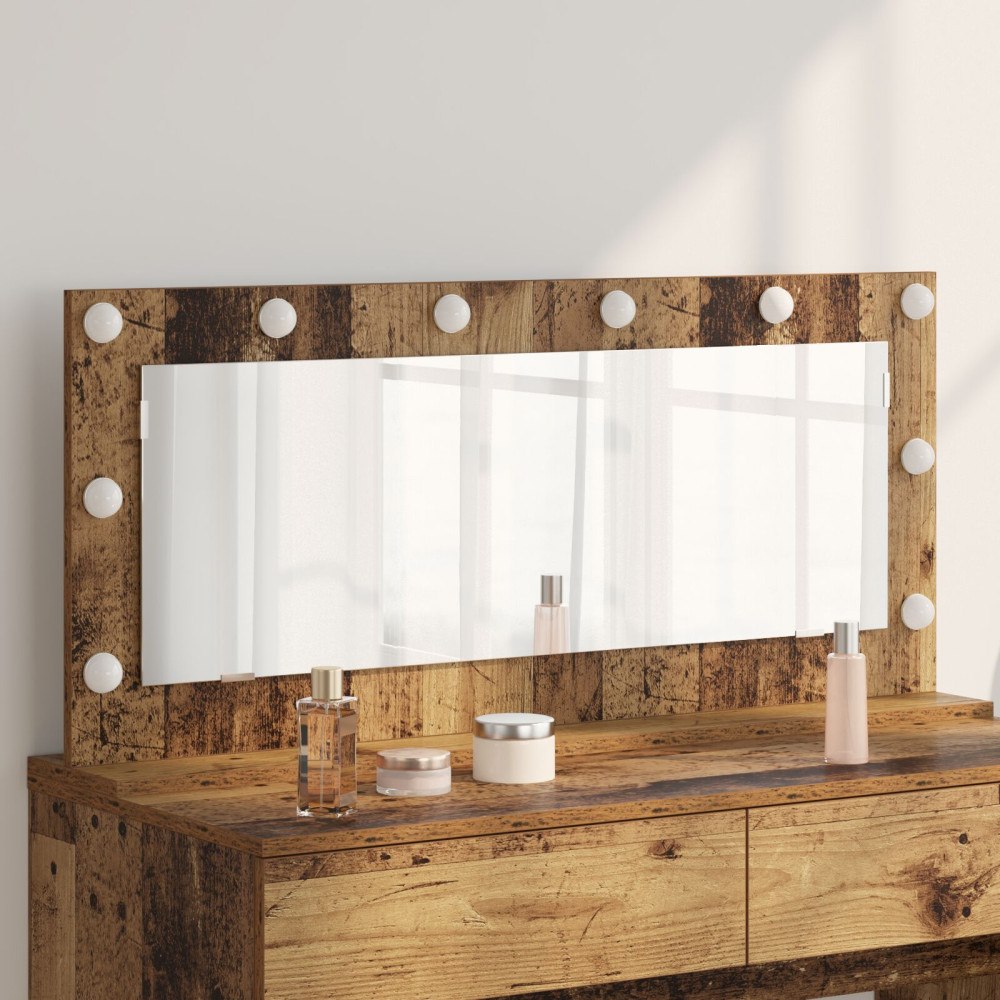 vidaXL Sminkspegel med LED-lampor Gamla trädet 100x45x18 cm